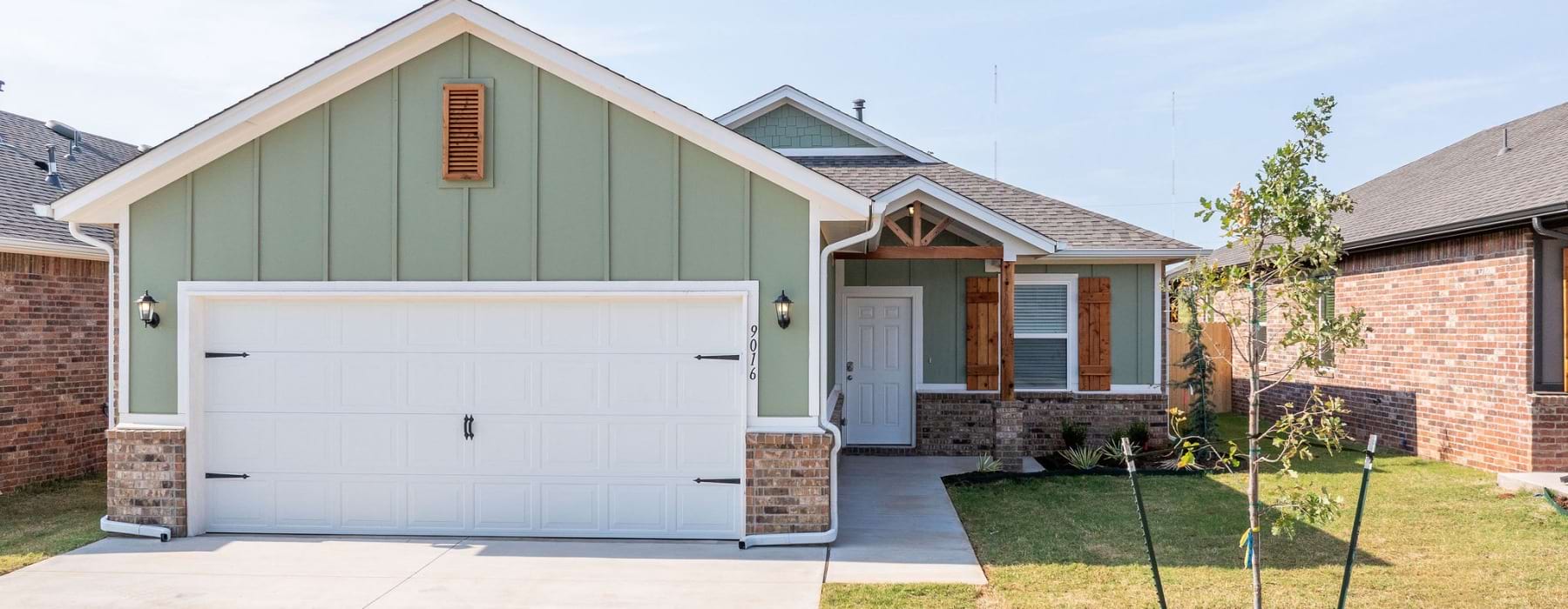 a house with a garage