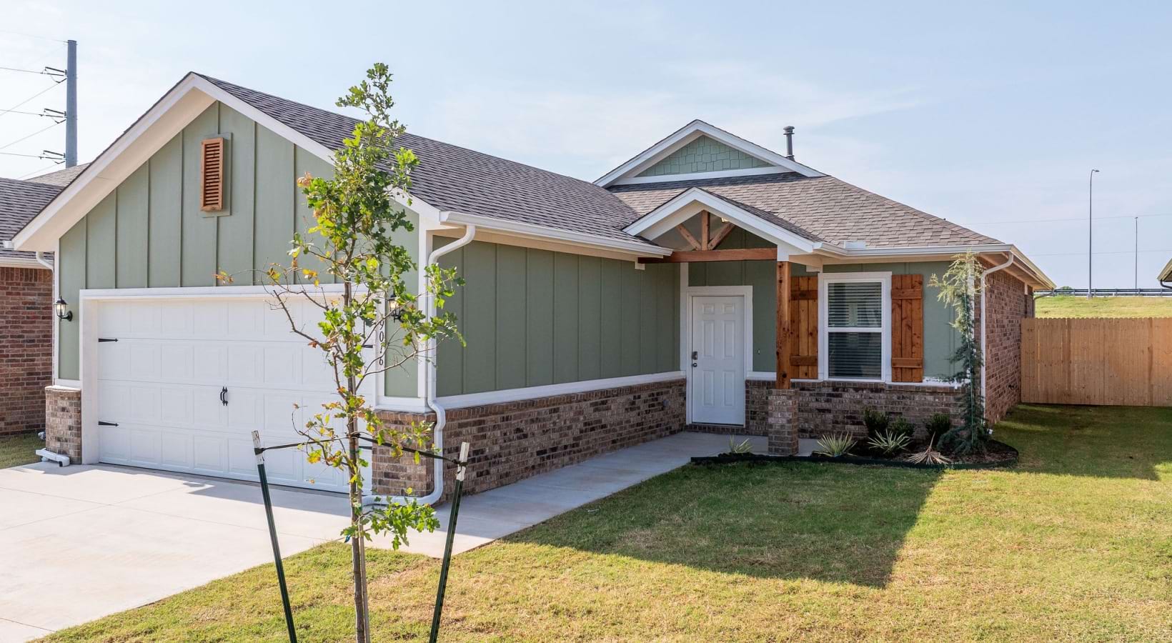 a house with a garage