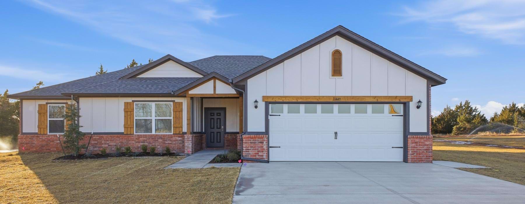 a house with a garage