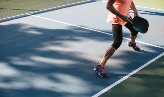 a person playing Pickleball